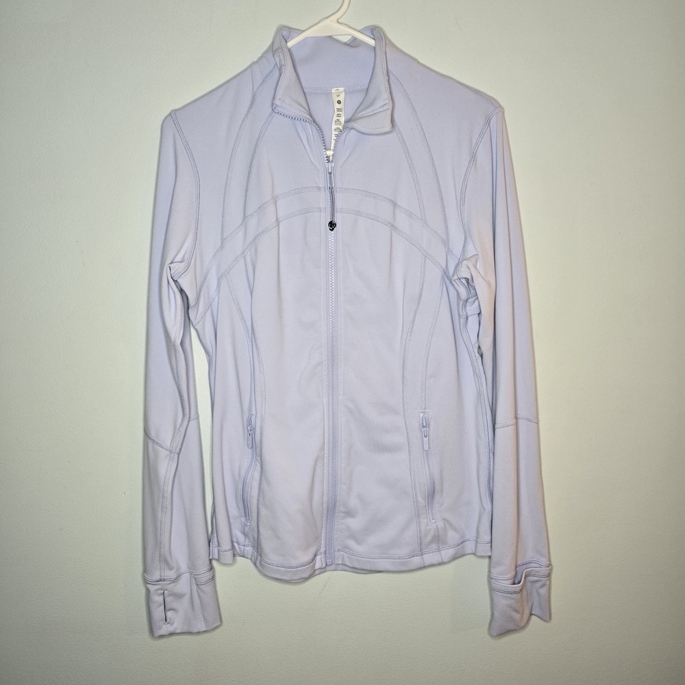 Lululemon Define Jacket Womens 12 Full Zip Serene Blue EUC